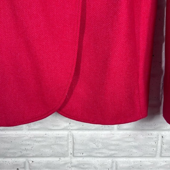 J.CREW Vintage Red Wool Crop cape style jacket | Women’s 8 - Picture 7 of 11